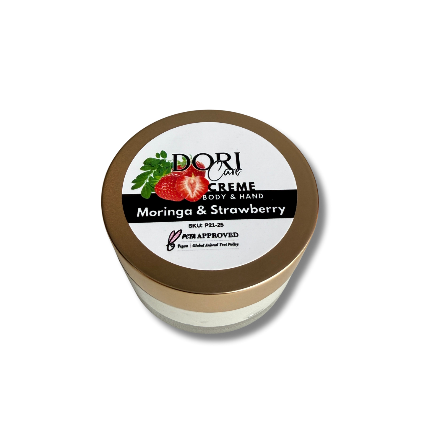 DORICare Natural - Creme Body & Hands - Moringa & Strawberry, 25 ml