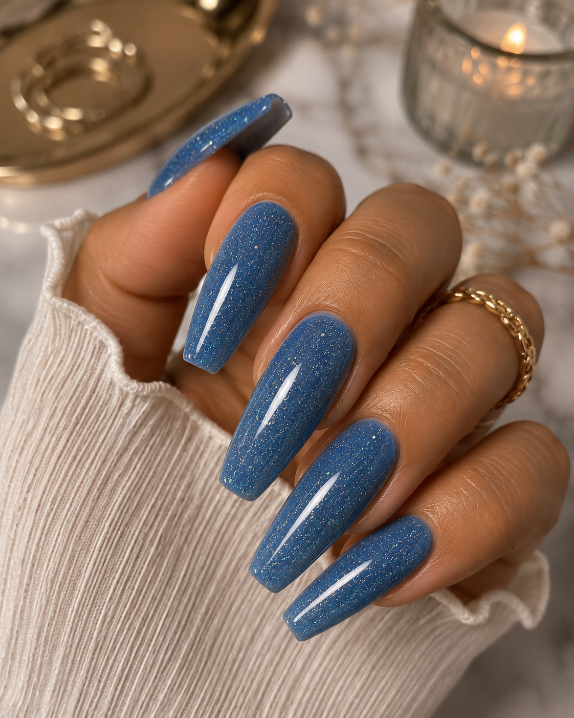 Acryl Powder ⎥ #2⎥ Blau Glitzer