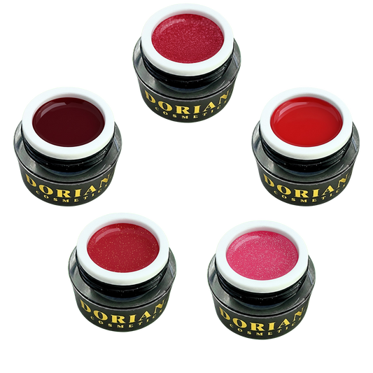 Red Christmas Collection - 5 × 5 ml hochwertige Studioqualität | Colourgel