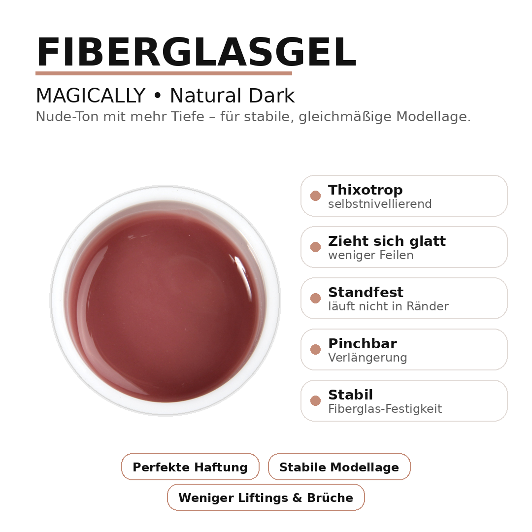 MAGICALLY Fiberglasgel - Natural Dark | 15/50 ml | NO FILE