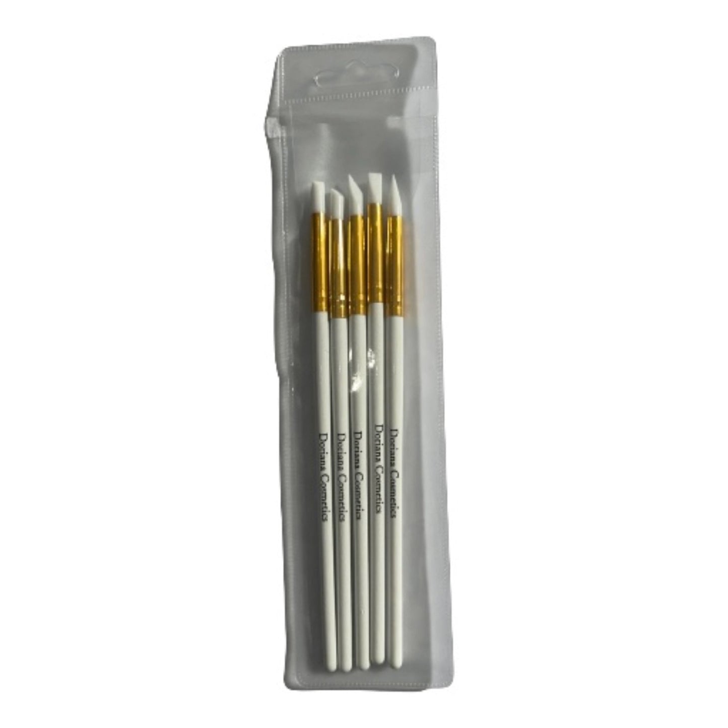 5er Set Silikonbrush Gold / White - Doriana Cosmetics GmbH