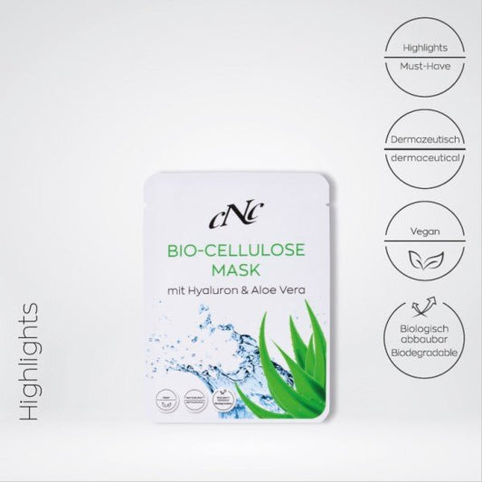 CNC Bio-Cellulose Mask mit Hyaluron & Aloe Vera - Doriana Cosmetics GmbH