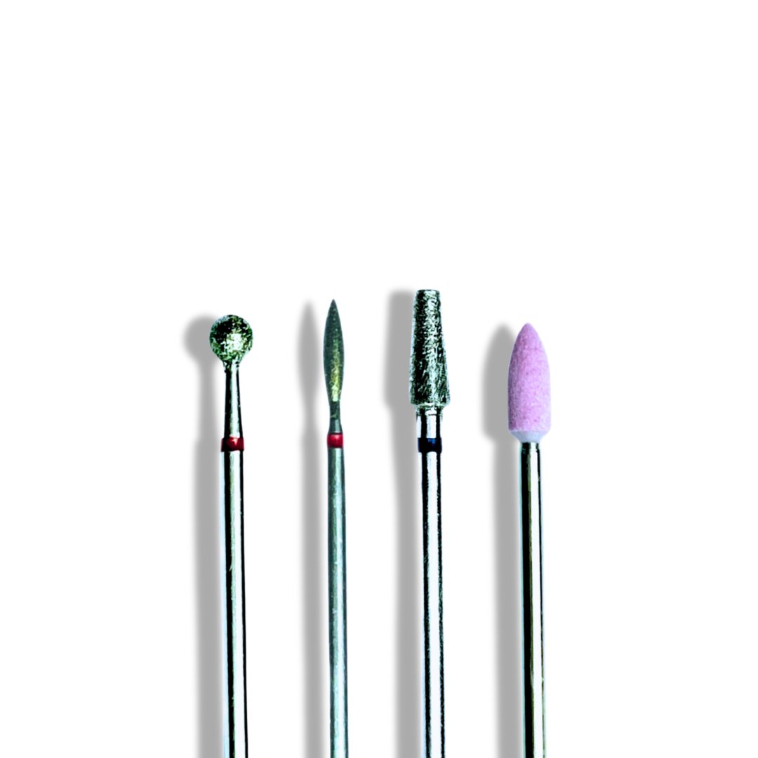 Nagelhaut Maniküren und Pediküren Bit Set (Flamme, Tornado, Kugel, Stone) - Doriana Cosmetics GmbH