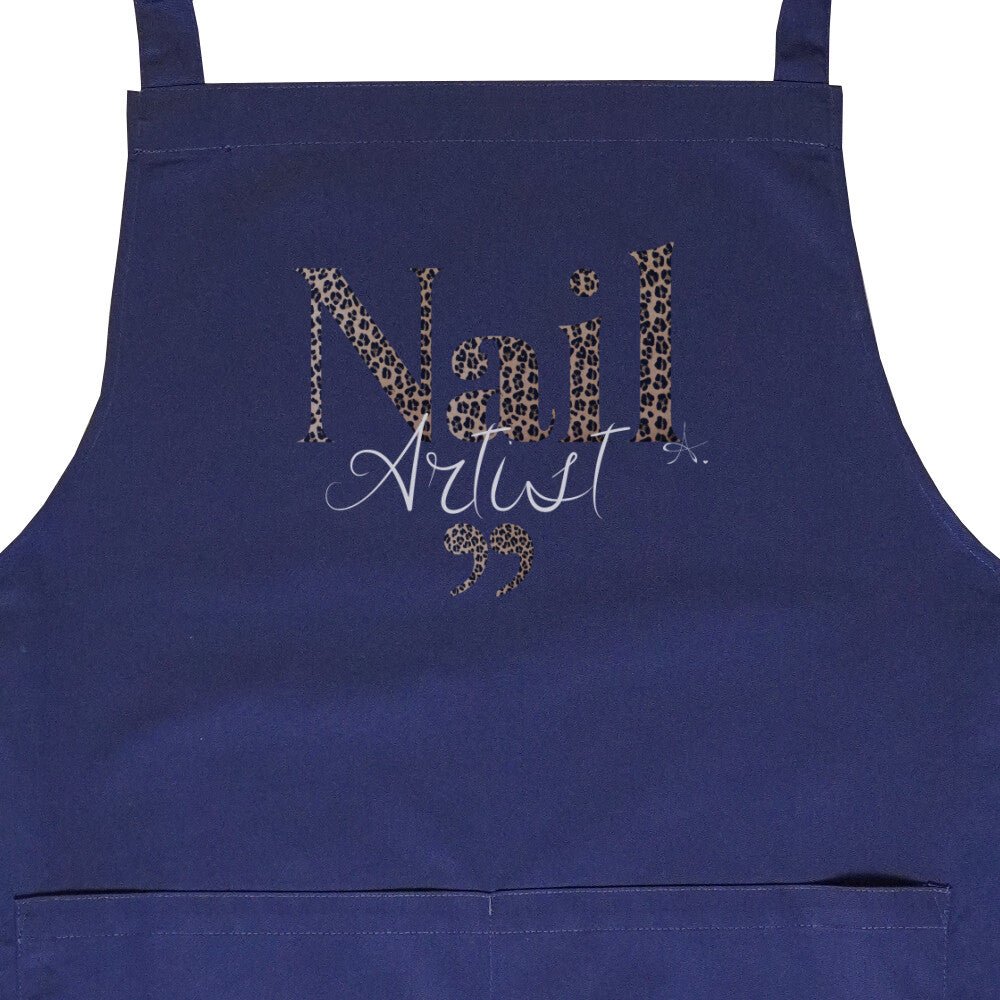 Schürze mit Tasche - Nail Artist Leo-Muster - Doriana Cosmetics GmbH