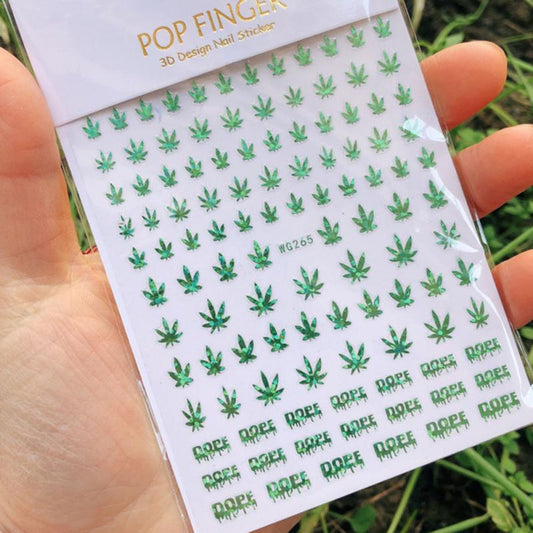 Sticker Hanfblätter - Doriana Cosmetics GmbH