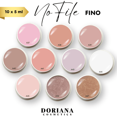 10 x 5 ml , Doriana Cosmetics NO FILE (FINO), Dünnviskos - Builder Gel (Tester) - Doriana Cosmetics GmbH
