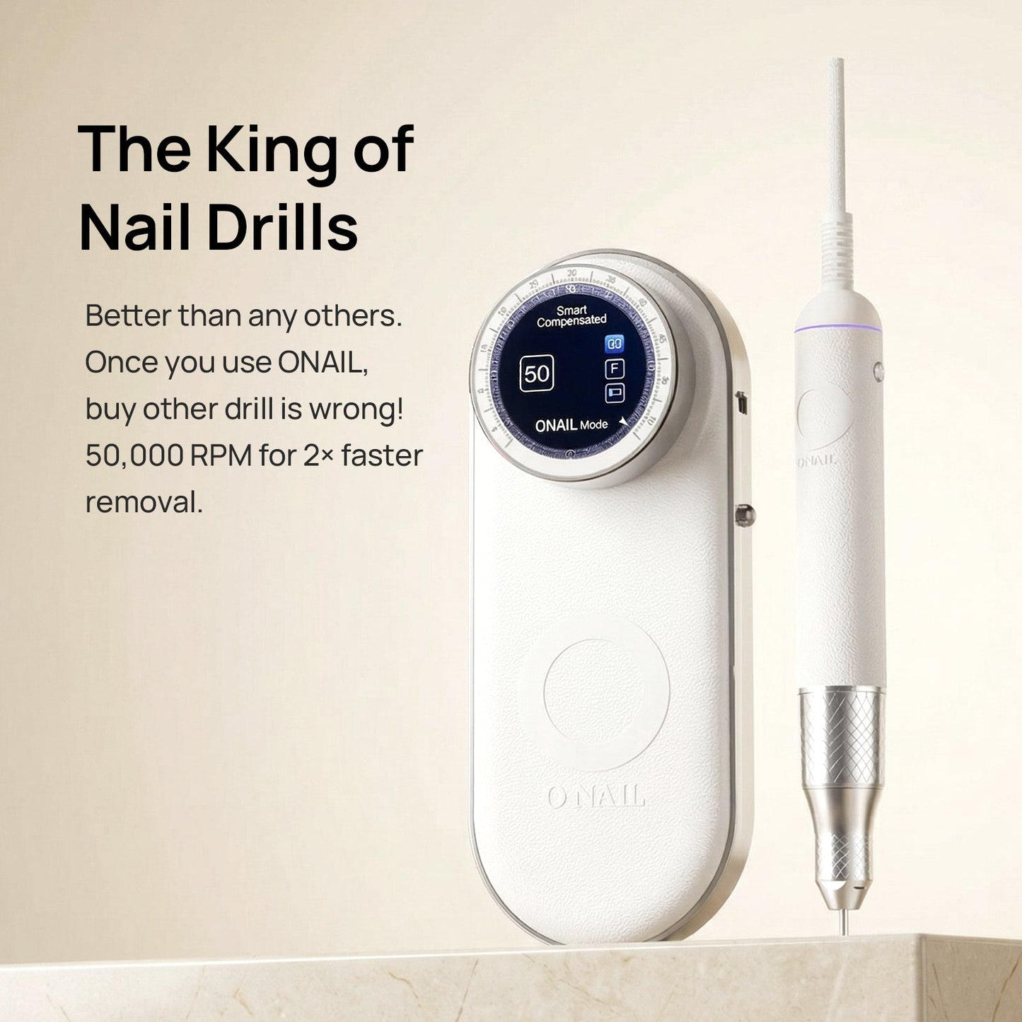 ONAIL Nagelbohrer Pro Max - Professioneller High-End Nagelfräser für maximale Präzision