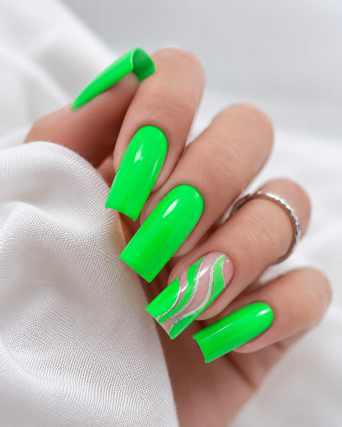 Acryl Powder ⎥  #7 ⎥ Neon Grün