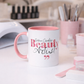 Tasse - BeautyArtist by Doriana Cosmetics | Keramiktasse | Rosa  |  325 ml