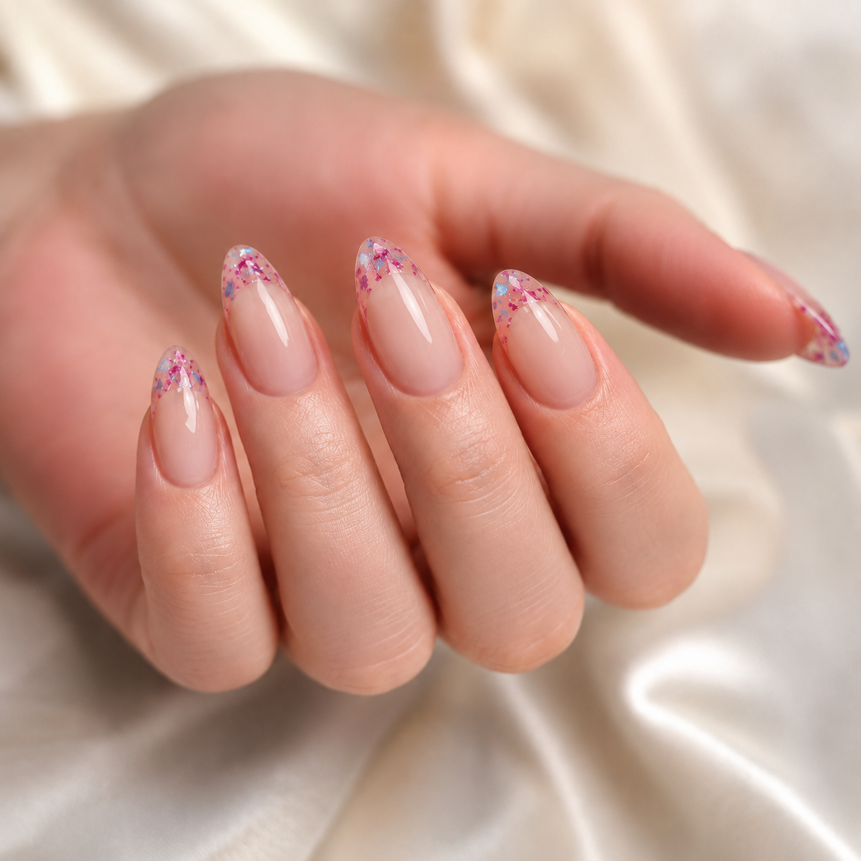  10er Set⎥Flake Glitzer Inlays ⎥Iridescent Nail Art Flakes für Glitzer-Designs, Einleger & 3D Effekte