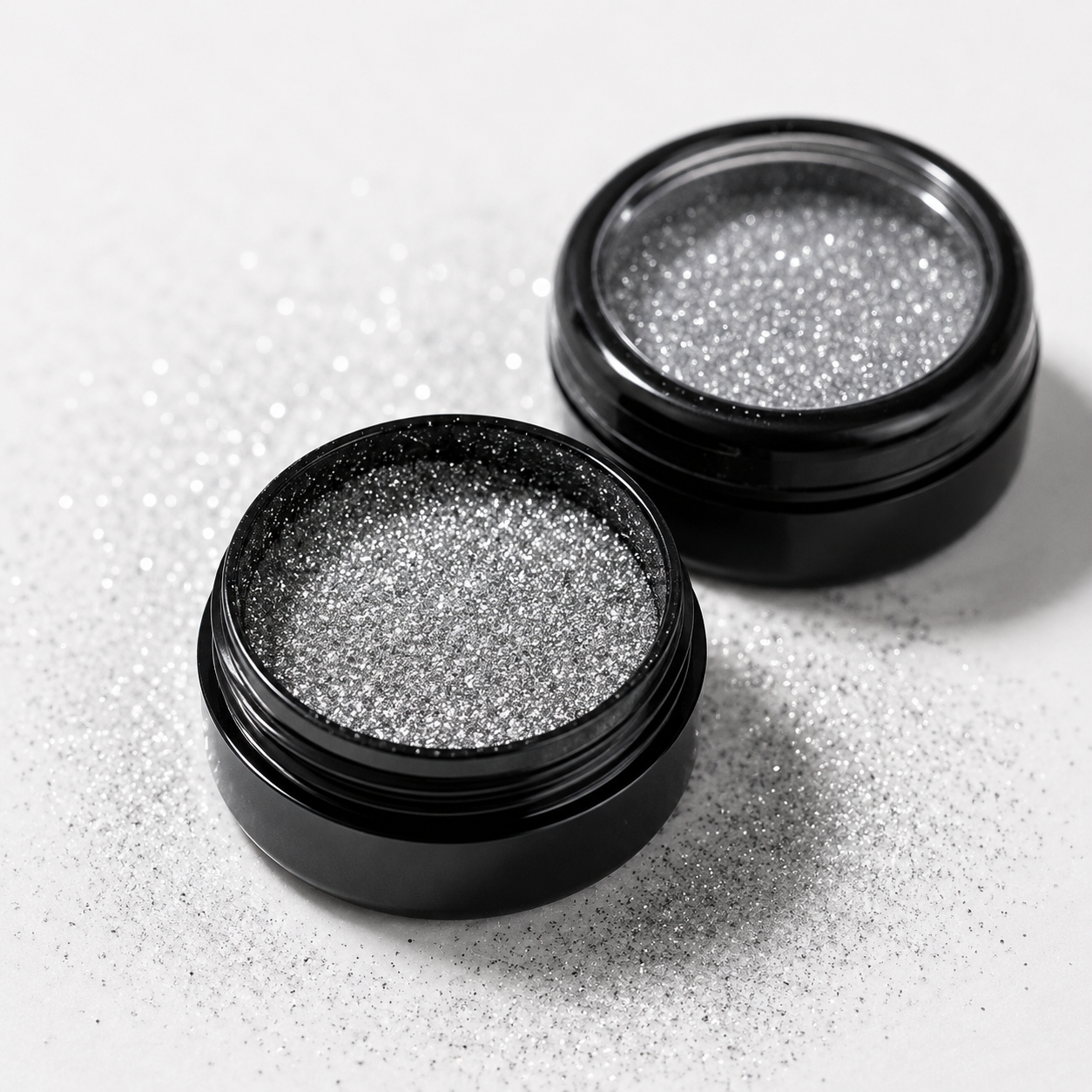 Bioglitter® Cosmetic Glitter Silver | Fein 004 Hex | für Haut & Nägel | 0,5 g