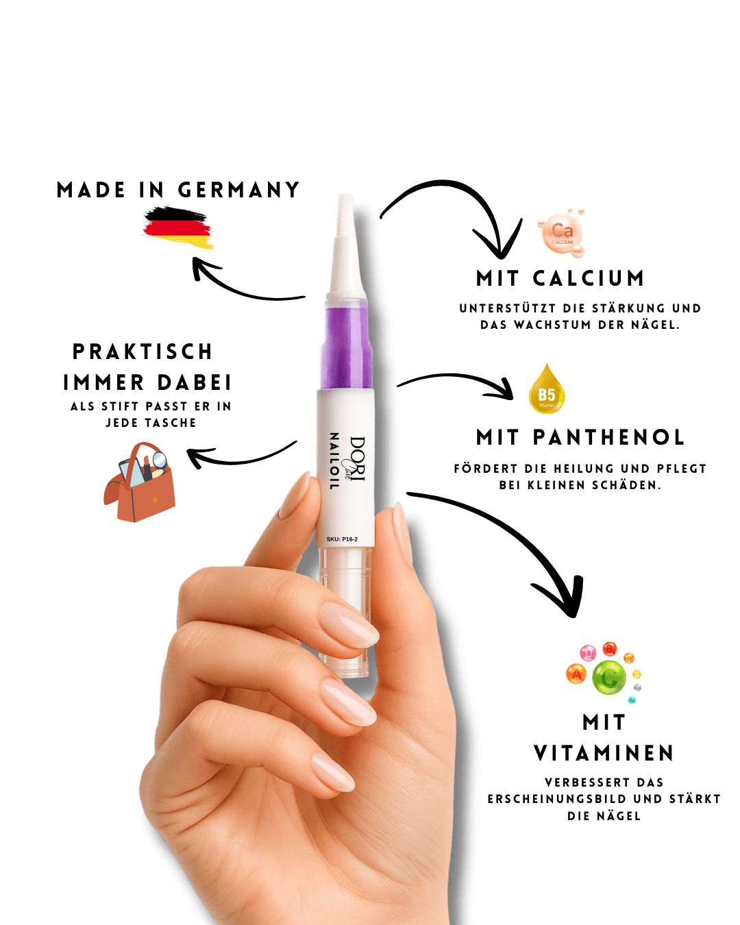 DORICare Nagelöl -Advent- mit Panthenol, Calcium und Vitaminen