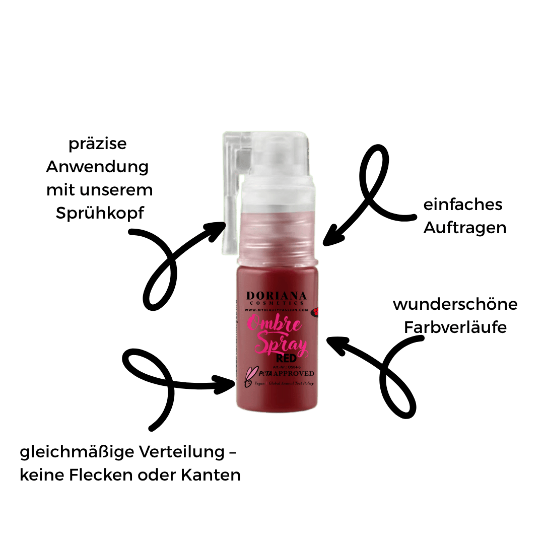 Doriana Cosmetics Ombré Spray - Red, 5g