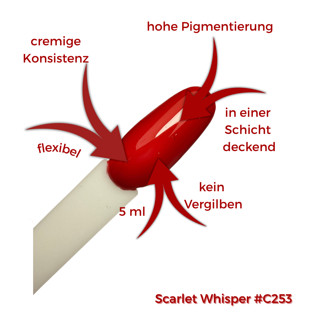 MAGICALLY Colourgel - #253 Scarlet Whisper | 5 ml  |  Red