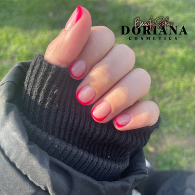 AUFFÜLLEN mit Design (Farbe / French / Ombré) der Dauerhaften Nagelmodellage mit Gel / Acryl / Polygel - Doriana Cosmetics GmbH