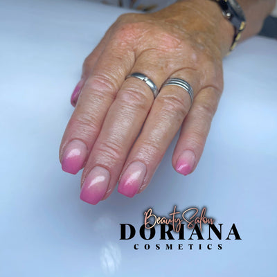 AUFFÜLLEN mit Design (Farbe / French / Ombré) der Dauerhaften Nagelmodellage mit Gel / Acryl / Polygel - Doriana Cosmetics GmbH