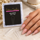 Designbeispiel mit rosafarbenen Ballerina-Nägeln und Dual-Tips-Box