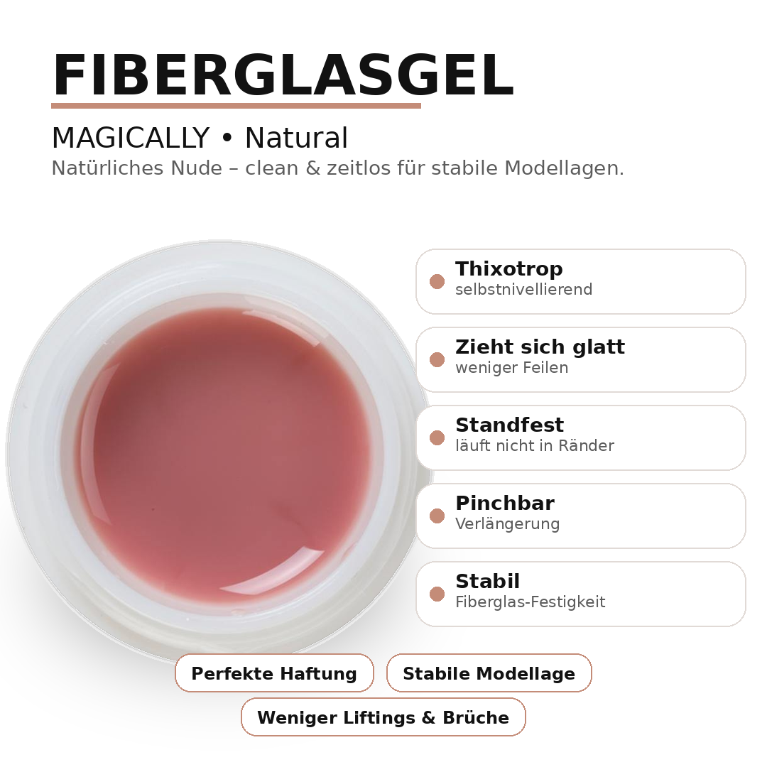 MAGICALLY Fiberglasgel - Natural | 15/50 ml | NO FILE