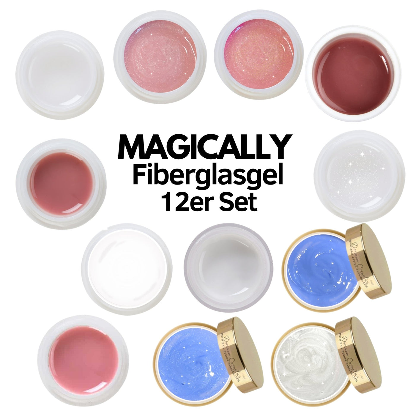 12er Set x 5 ml MAGICALLY Fiberglasgel - Doriana Cosmetics GmbH