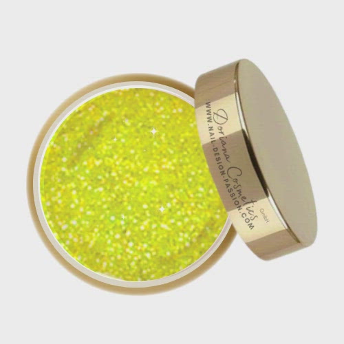 Doriana Cosmetics MAGICALLY Glittergel - Yvi Yellow Glitter (Art.-Nr.: C4), 5 ml