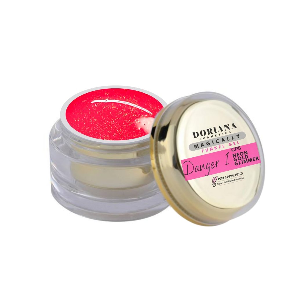 Doriana Cosmetics MAGICALLY Funkel Paintinggel - Danger 1 - Neon Golden Glimmer (Art.-Nr.CP8) - Doriana Cosmetics GmbH