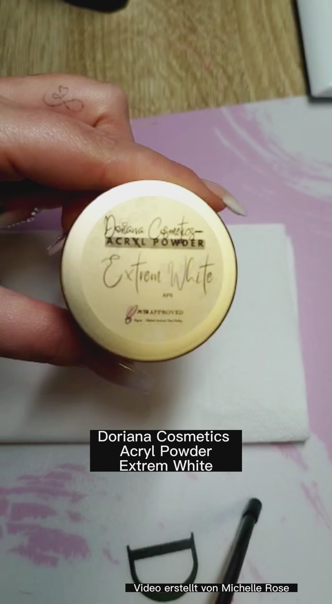 Polvere acrilica di Doriana Cosmetics-bianco estremo