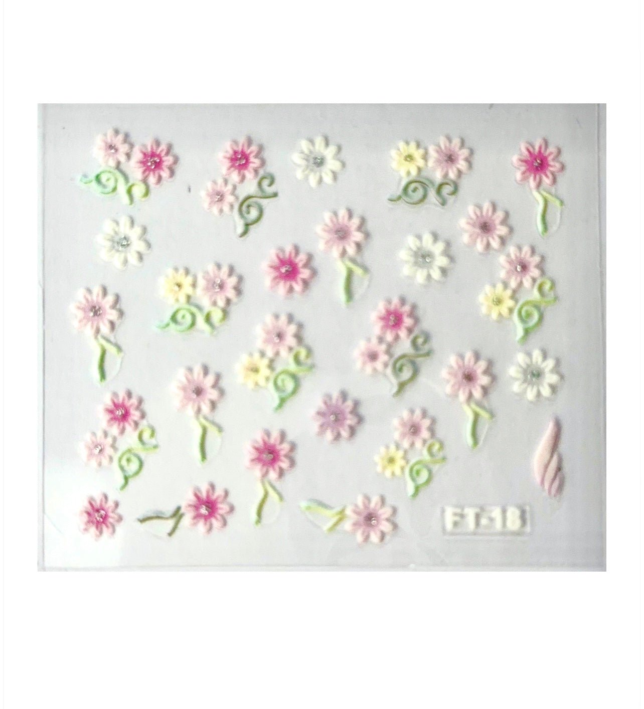 Flowers 3 - 3D Selbstklebende Sticker - Doriana Cosmetics GmbH