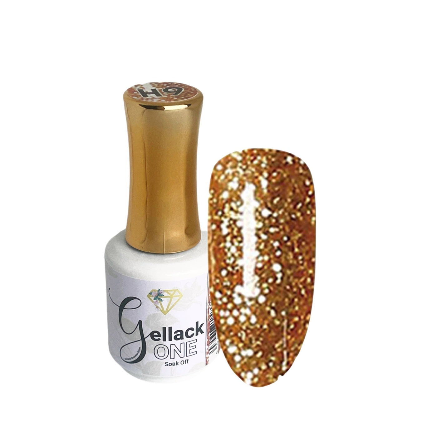 Gellack ONE - Gianna Golden Glitter (Art.-Nr.:H9) - Doriana Cosmetics GmbH