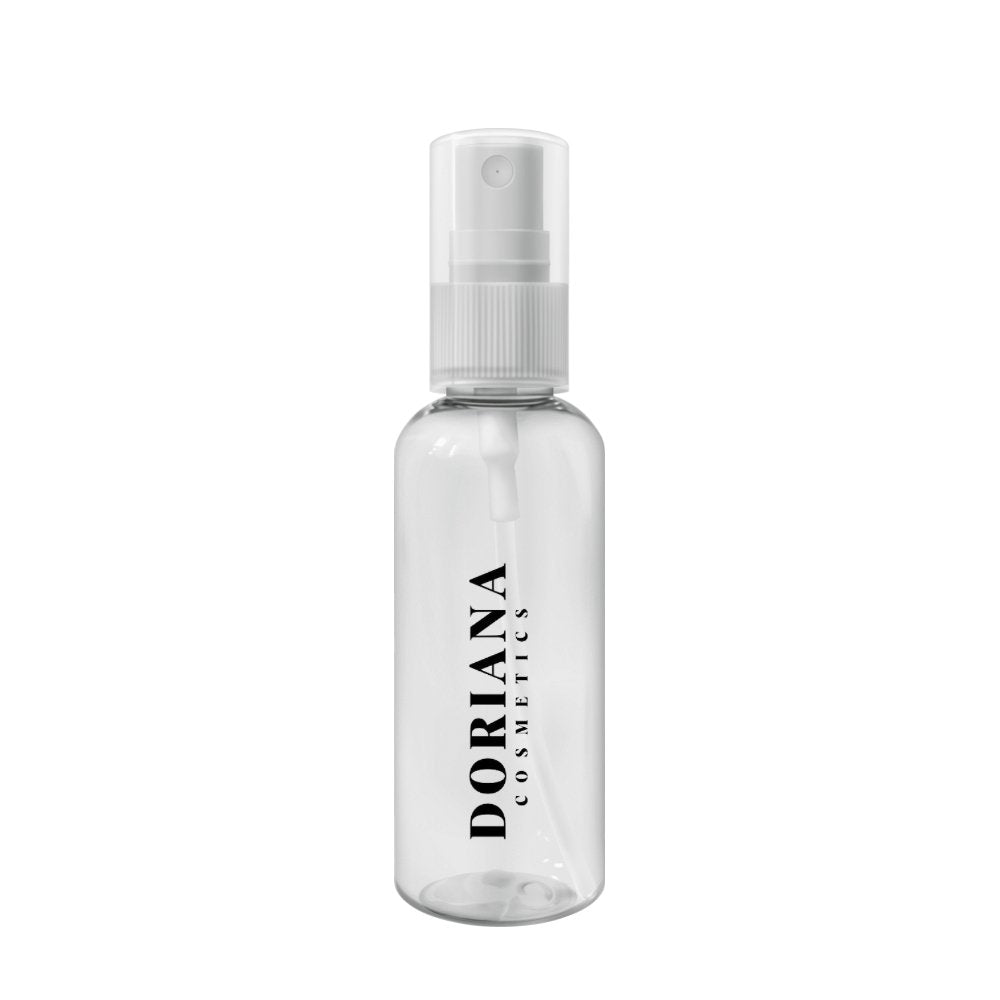 Leere Mini 50 ml Flasche + Spray Zerstäuber - Doriana Cosmetics GmbH