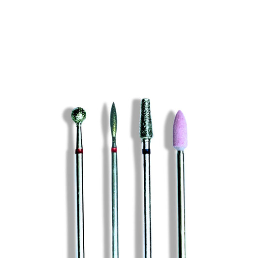 Nagelhaut Maniküren und Pediküren Bit Set (Flamme, Tornado, Kugel, Stone) - Doriana Cosmetics GmbH