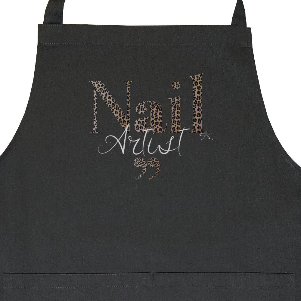 Schürze mit Tasche - Nail Artist Leo-Muster - Doriana Cosmetics GmbH