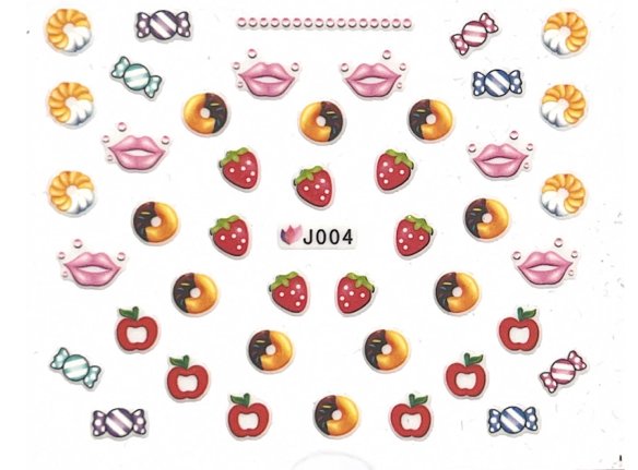 Strawberry & Sweets - Selbstklebende Sticker - Doriana Cosmetics GmbH